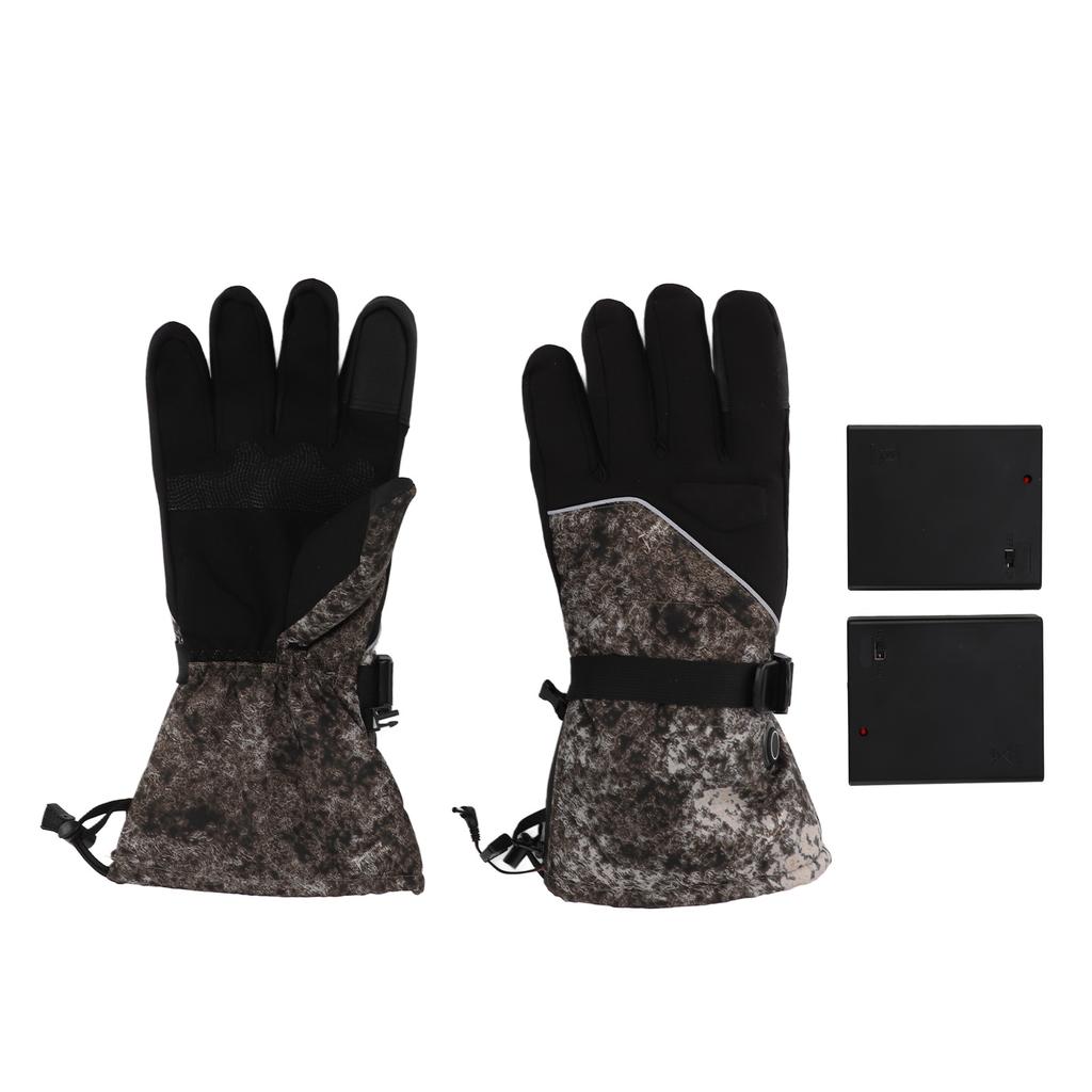 1Pair Heated Gloves DC Connection Battery Powered Touchscreen 3 Adjustable Temperature Electric