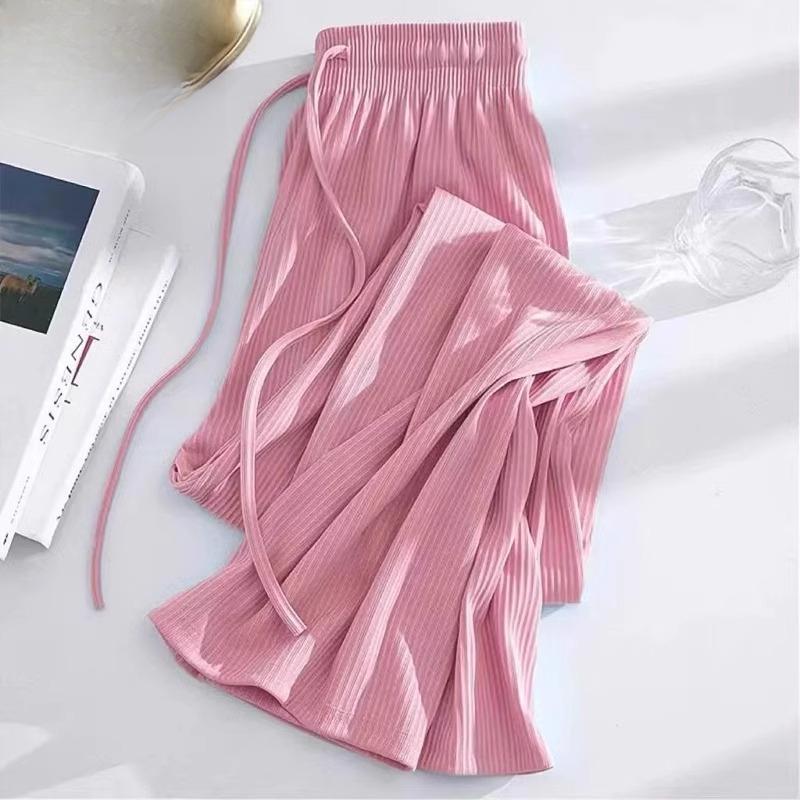Summer Thin New Drape High Waist Loose and Thin Casual Straight-leg Pants