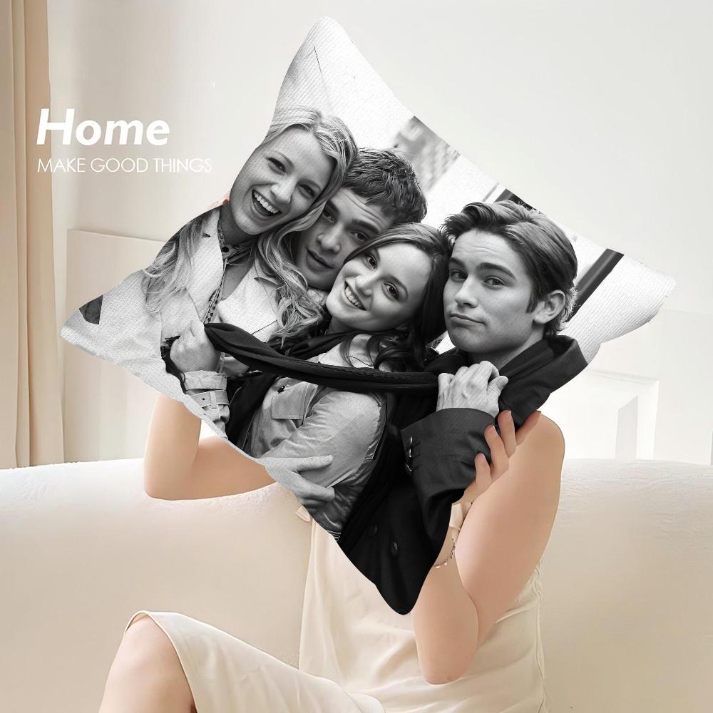 Classic Plot G-Gossip Girl-S Pillow Case Sofa Decorative Home Double-Sided Print Plush Square Throw Pillow Covers Cushion Decor