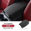 Per Porsche Cayenne 2018-2025 Coperchio Cuscino Scatola Bracciolo Auto in Camoscio Guscio Protettivo Bracciolo Console Centrale Interna