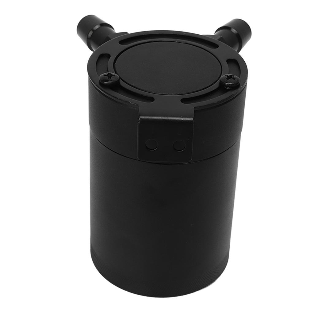2 Port Oil Catch Can with Drain Valve 300ml Aluminum Alloy Universal Oil Catch Baffled Tank