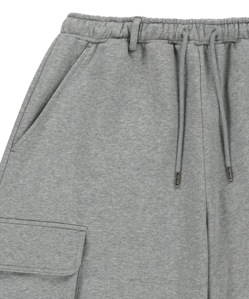 Mattengkim Terry Utility Pocket Bermuda Pants In Gray