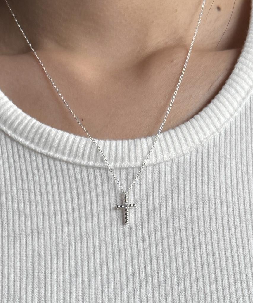 Baradu 925 Luce Ball Cross Necklace
