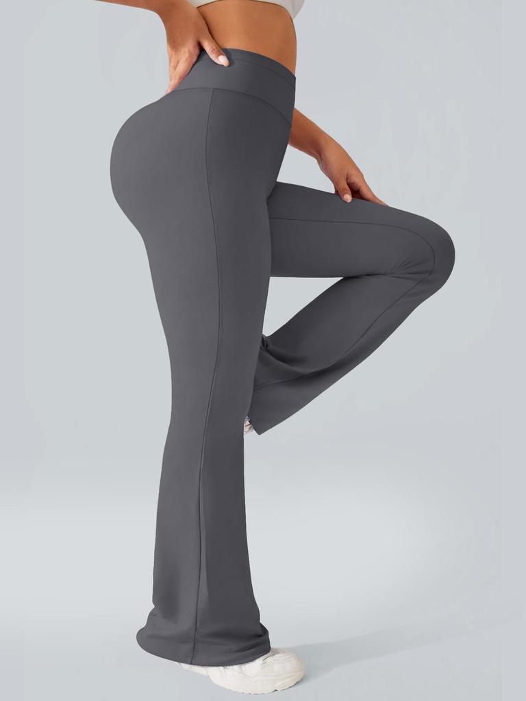 Ladies' high waisted flared pants, fashionable flared pants are suitable for an active lifestyle.