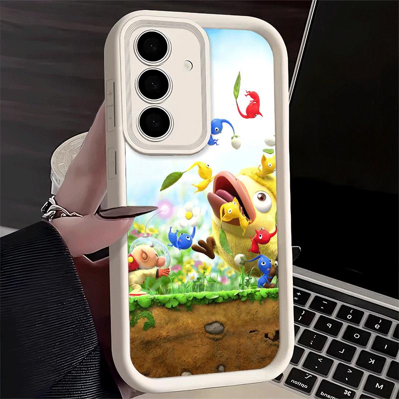 Phone Case for Samsung Galaxy S26 S25 Ultra S24 FE P-Pikmins Cute Game Shell S23 Plus S22 + S21 S20 5G Soft Silicone Funda