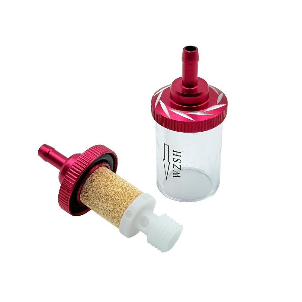 Universal 1/4" Inline Fuel Filter Copper Core Oil Filter 6mm For Motorcycle ATV Dirt Pit Bike Moped Scooter Bikes Lawn Mowers