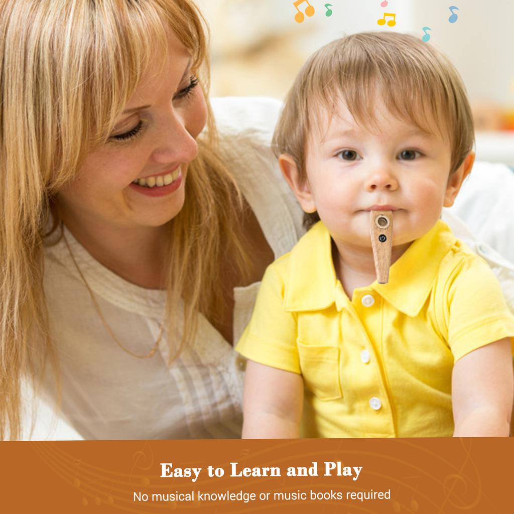 Wooden Kazoo Woodwind Instrument Extremely Easy To Learn and Play Musical Instrument Music Party Favor Gift for Kids