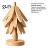 Folding Wooden Potholder Collapsible Trivets for Hot Dishes, Christmas Tree Shaped Pot Mat Table, Wood Heat Resistant Trivet Kitchen Holder