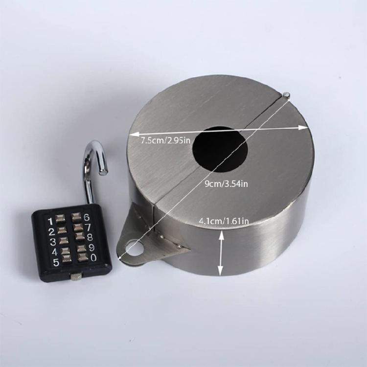 Outdoor Faucet Lock Systems Gate Valves Lock Stainless Steel Water Spigot Lock Faucet Protections Cover With Padlock