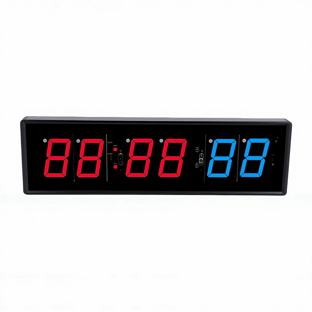 Gym Timer 15.75 Inch Large LED Display Remote Control Workout Interval Timer Supports Multiple Modes with Countdown Up