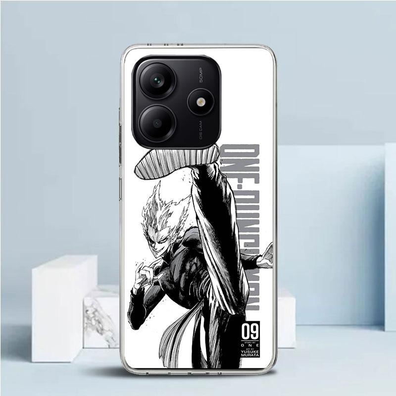 

One P-Punch-Man Garou Phone Case For Xiaomi Redmi Note 15 14 14S 13 12S 12 Pro Plus 11S 11 11T 11E 10S 10 + Soft TPU Back Cover Redmi Note 14 Pro 4G