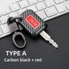 Abs Carbon Auto Schlüsselhülle Case Für Mitsubishi Asx Ash Outlander Lancer Ex Galant Pajero L200 2 Tasten Schlüsselanhänger Schutz
