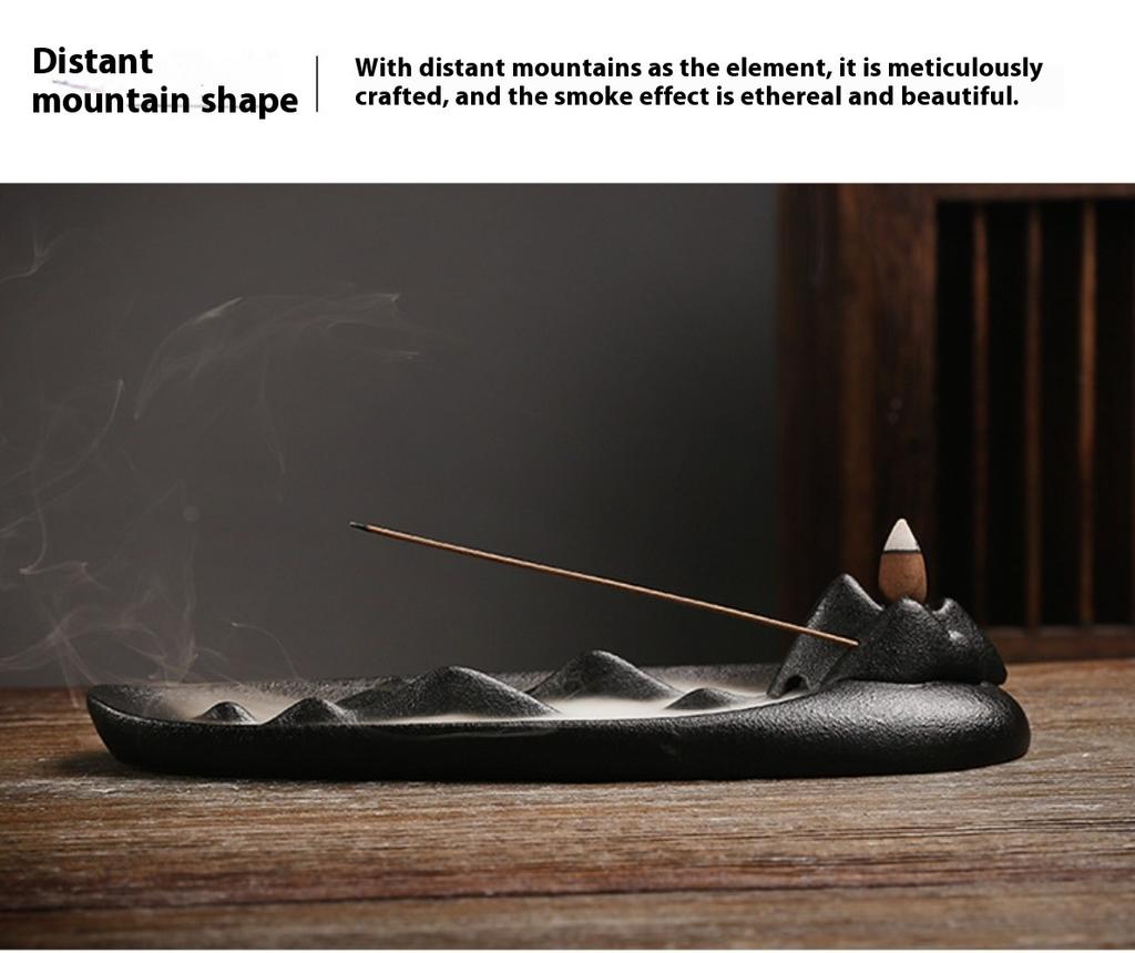 Zen Jingshan Yunhai Ceramic Thread Fragrance Recumbent Fragrance Insert Multifunctional Backflow Aromatherapy Burner Sandalwood Creative Ornament
