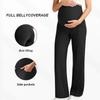 European Maternity Wide-Leg Pants: High Waist, Breathable, Belly Support, Comfortable Fit for Autumn & Winter.
