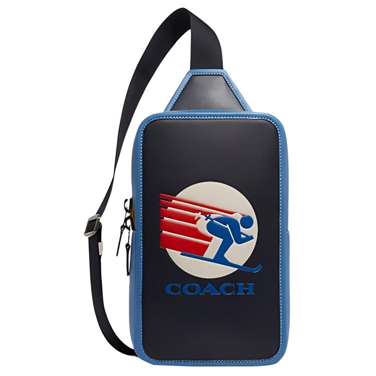 

Coach Sullivan 16 Zipper Closure Ski Speed Graphic Leather Crossbody Bag Women crossbody bag Midnight-Blue CE524-QBF23 Basic Set (Bag+Dust Bag)