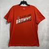 Fanatics NFL Cleveland Browns Mens T Shirt Large Orange Short Sleeve Crew Neck
