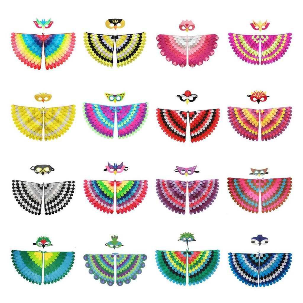 Birds Costume Halloween Wing W Mask Kids Children Fancy Animal Outfit Cosplay