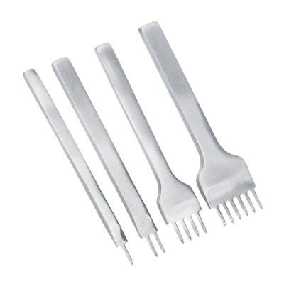 4 Stück DIY Lederhandwerk Werkzeuge 3mm Abstand Leder Lochzange Stichstanze Werkzeug 1+2+4+6 Zinken