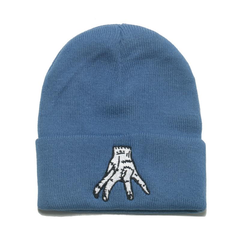 Kalte Mütze Wednesday Addams Herren- und Damenstrickmütze Pullover Warme Mütze Hip Hop Herbst und Winter Wollmütze Cartoon