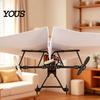 Electric RC Plane Toy Remote Control Paper Airplane Kit, with 16/32 Colorful Paper, DIY Outdoor Flying Gyro Stabilizer, Glider Aircraft