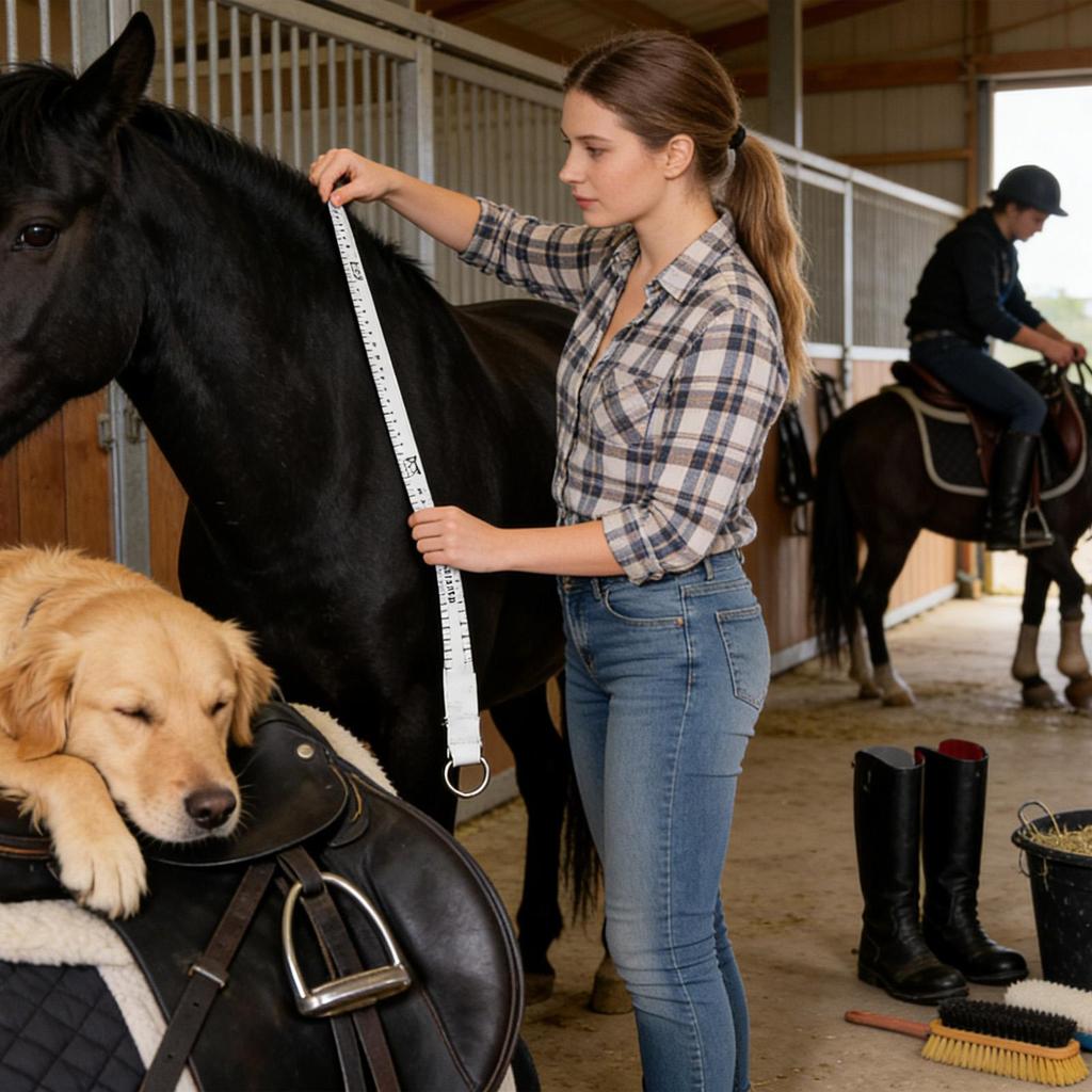 Equestrian Horse Weight & Height Tape Measuring Ruler for Body Condition, Stable Ranch Farm Tool, Racing Health Care Equine
