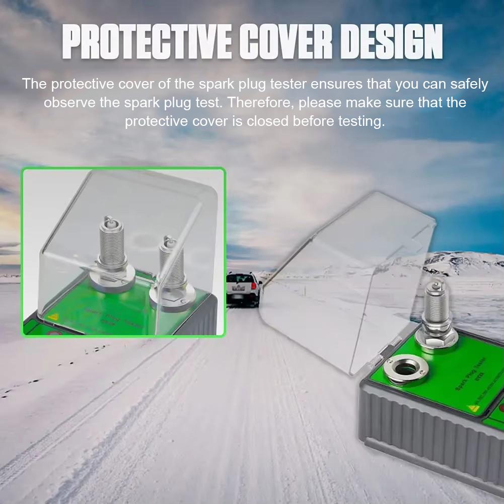 Automotive Spark Plug Tester With Adjustable Two-pin Socket For Most 12V Gasoline Vehicle Spark Plugs Tester