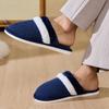 Fashion Winter Faux Fur Warm Cotton Slippers Women Slip On Round Toe Plush Slides Woman Mix Color Non Slip Cotton Slippers Female