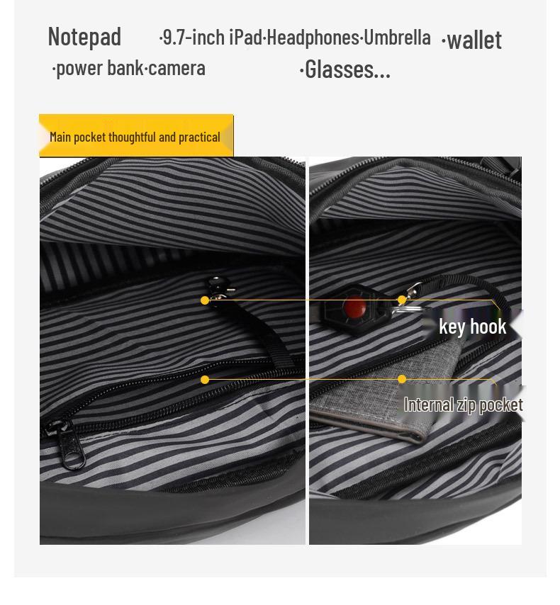 Korean Style Men's Chest & Waist Bag - Simple, Functional, Fashionable, and Spacious