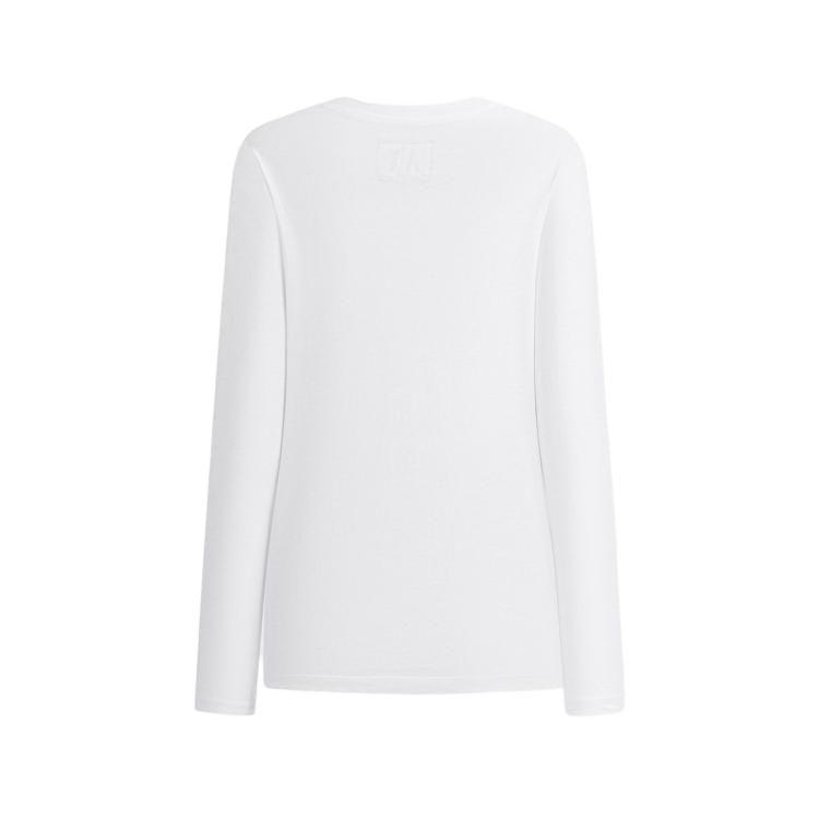 Armani Exchange 2025 Autumn Winter Letter Logo Versatile Long Sleeve T-Shirt Women tops XW001450-AF10356-U0002