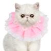 Cute Lace Bowknot Pet Saliva Towels Neckerchief Collar Drool Bibs With Bell Decoration for Dog Cat