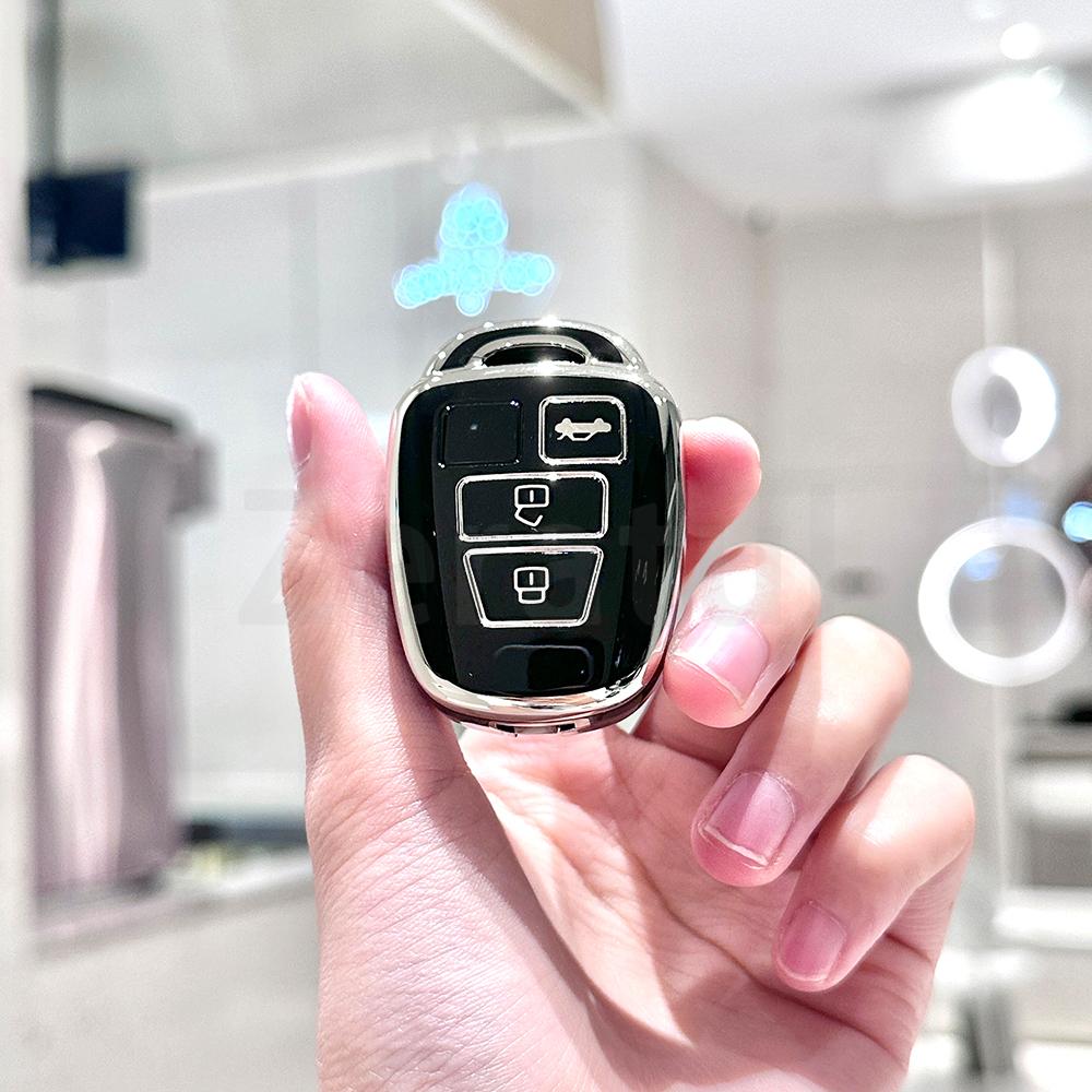 Shell Fob Cover Keyless Accessories For Toyota Land Cruiser Aqua Ractis Vitz Rav4 Hiace 3 Buttons Tpu Auto Car Key Case