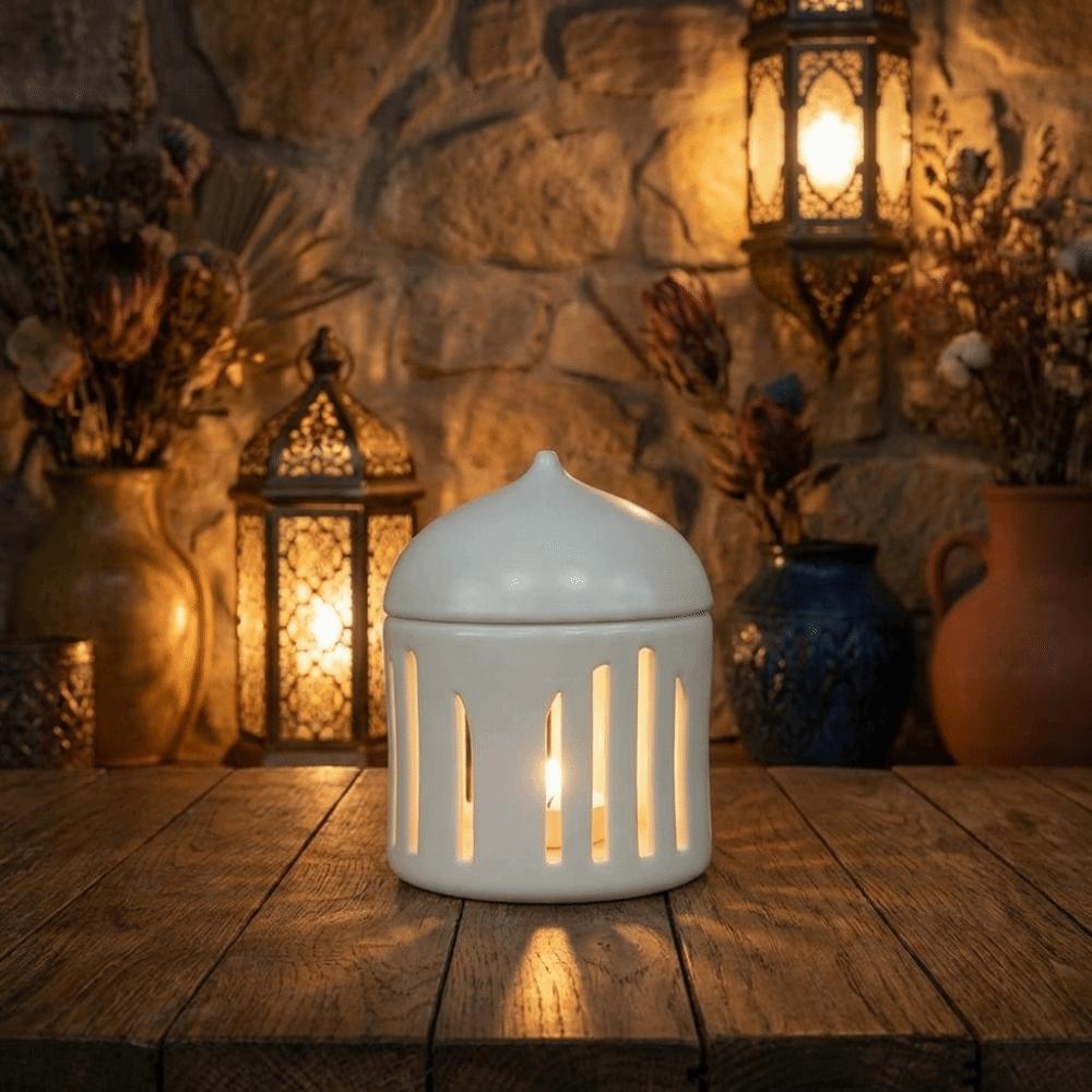 Ethnic Candle Holder Traditional Tea Lights Holder Islamic Lantern Candle Base Tabletop Decoration