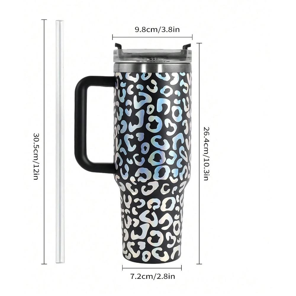 Leeseph Tumbler with Handle and Straw, 100% Leak-Proof Travel Mug, Stainless Steel Double Wall Vacuum Insulated Coffee Cup