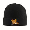 New Cute Rilakkuma Beanie Hats Japanese Bear Skullies Beanies Kpop Head Wrap Men Women Unisex Caps Autumn Hip Hop Bonnet Hats Gi