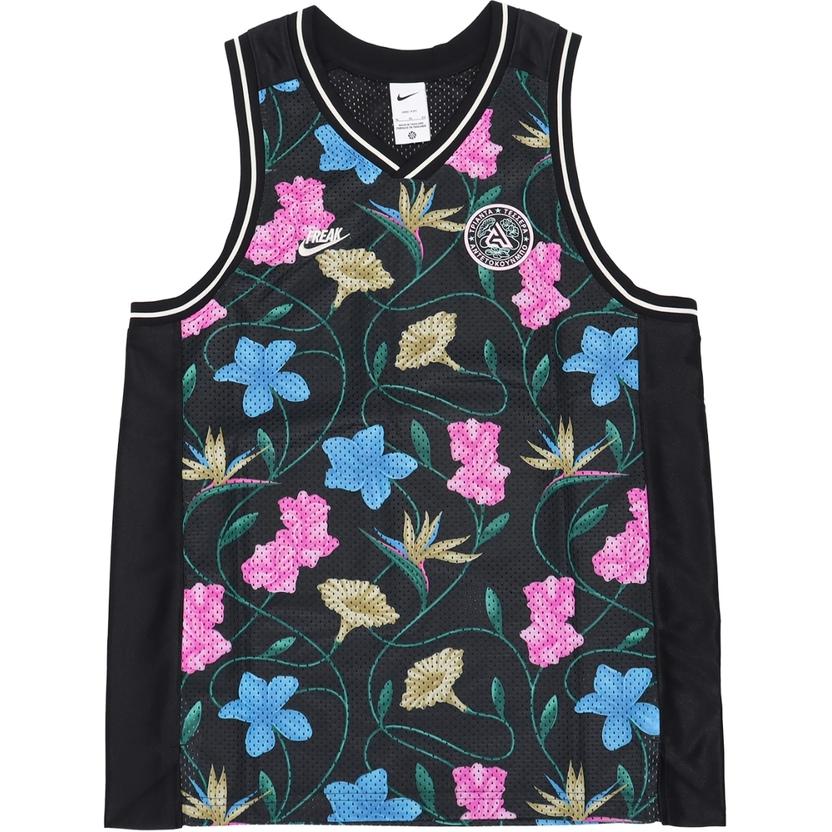 Nike Freak Ginnis DNA Dri-Fit All Over Print Floral Jersey Black Multi FB7026-010 L