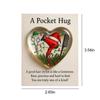 Mini Hairdresser Tools Heart Pocket Hug Token with Card Heart Shape Keepsake Hairdresser Gifts for Women Men Christmas Ornament