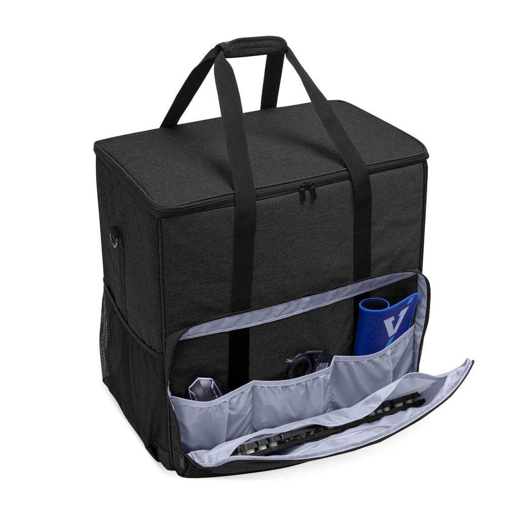 CURMIO Desktop Computer Carrying Computer Tower Tower Computer Can Store PC Peripherals and Black Case, Bag, Portable, Monitors,