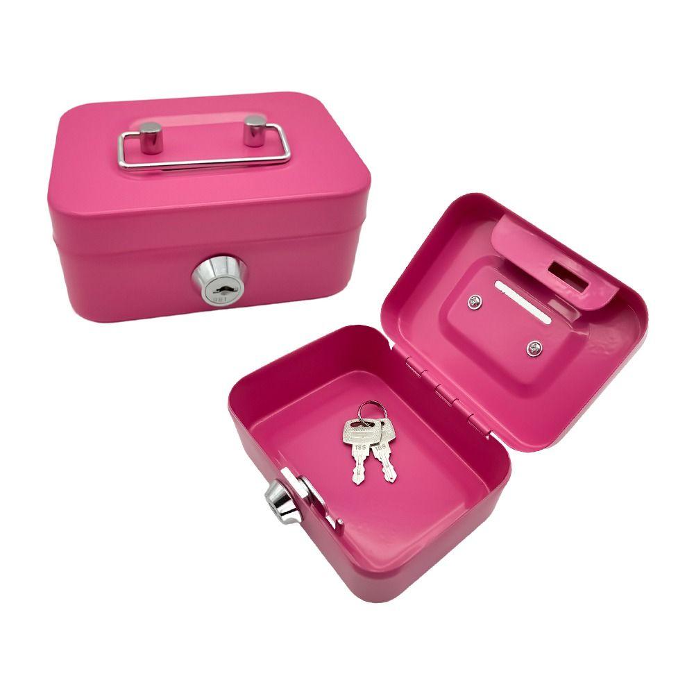4.53" x 3.35" Key Lock Cash Box Small Money Organizer Home Gadget Cash Storage Box  Kids