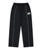 Leijibi [Summer] Giant Fit Line Track Pants Wide Gymwear Training Workout Wear Elastic Waist Pants W (2 Colors)