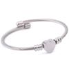 Three-color Stainless Steel Wire Braided Bracelet, Cable, Titanium Steel Heart-shaped Bracelet, Rose Gold