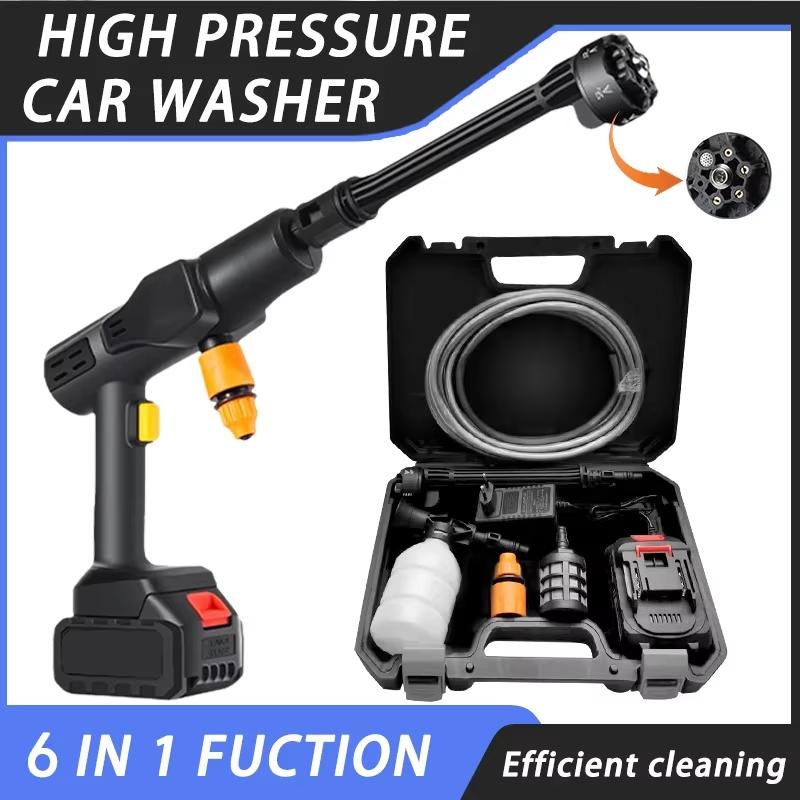 High Voltage Lithium Battery 200W/48V Wireless Car Washing Machine Water Gun Household Multi-function Car Washing Machine Rechargeable