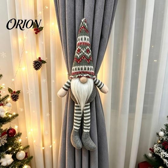 Curtain Buckle for Living Room Christmas Plush Gnome Buckle, Scandinavian Santa Doll Tiebacks, Cute Decor Faceless Dwarf Holdback Fastener Holiday