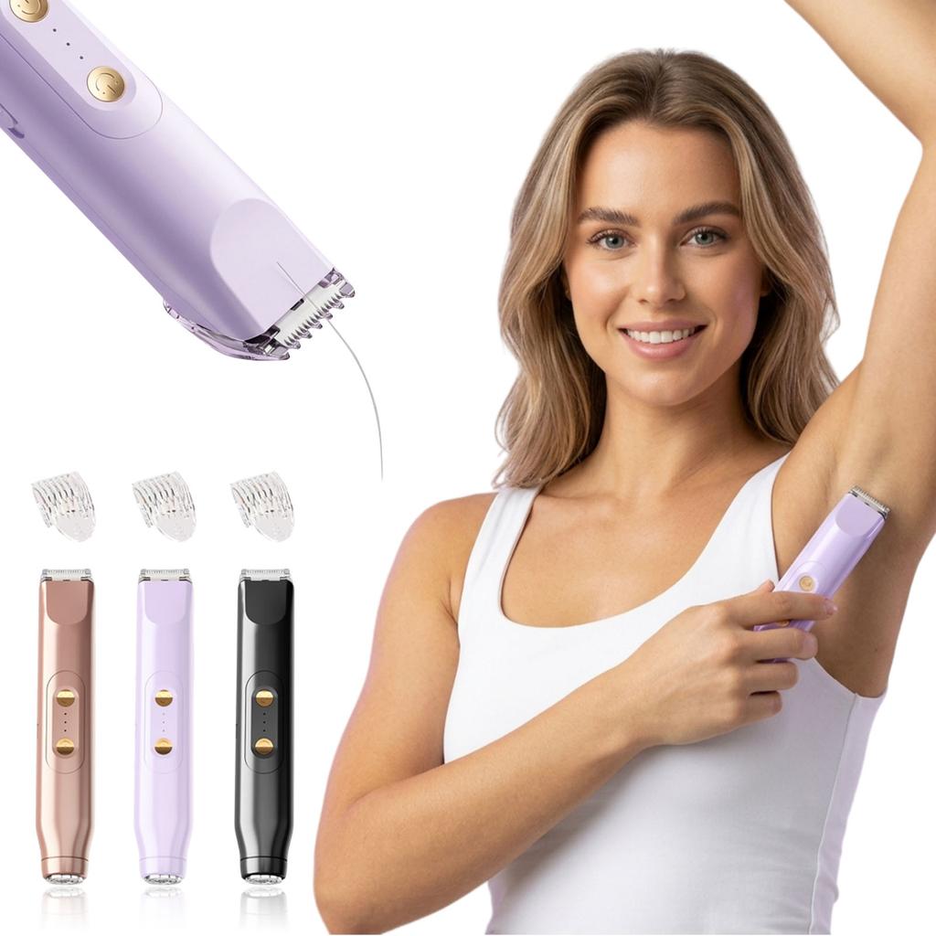Women's Bikini Rechargeable Electric Shaver For Body And Facial Hair Removal Trimming Of Pubic Hair, Face, Armpits, And Legs