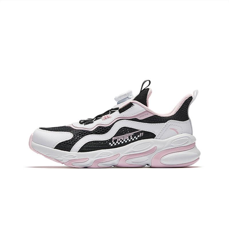 Anta Kids Red Flame Mesh Fabric Lightweight Breathable Running Shoes Men sneakers A22435573H