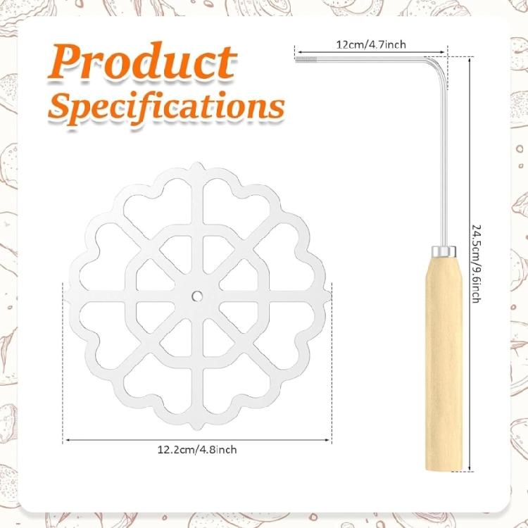 Achappam Mold Frying Tools Cookie Maker Molds Metal Detachable Rosette Maker