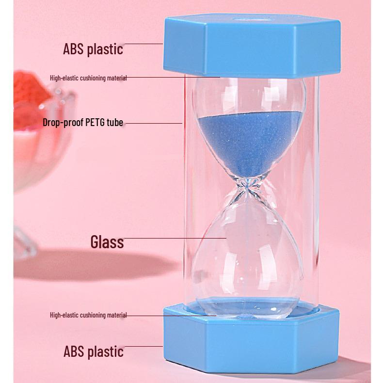Hexagonal High-End Drop-Proof 5-Minute Glass Timer Ornament