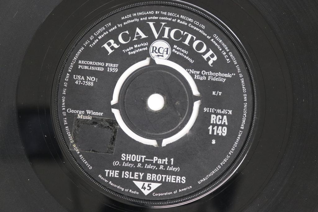 7inch Record ISLEY BROTHERS - Shout RCA1149 RCA Victor 1959 UK Soul/Funk Used