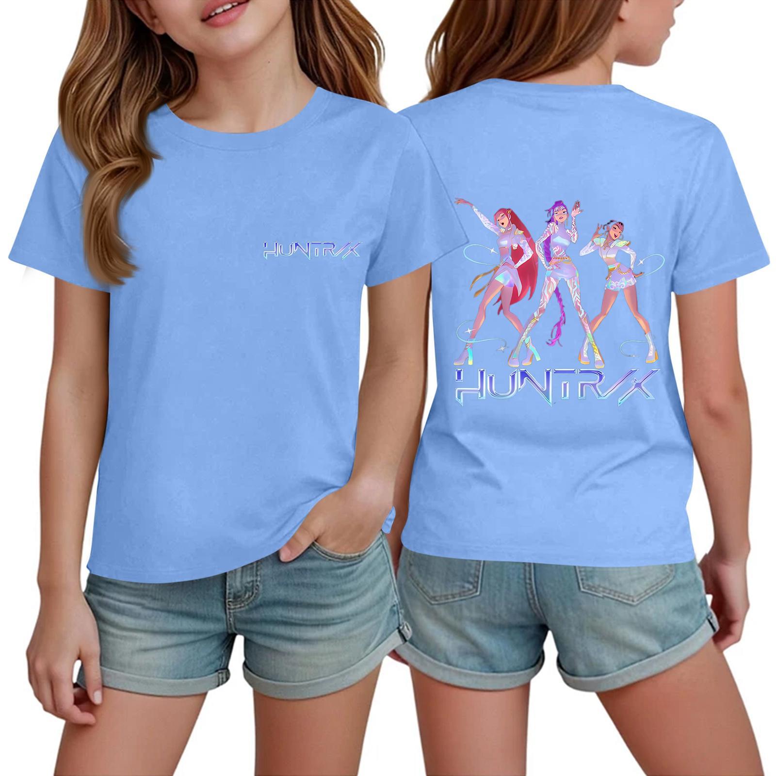 Children s Casual Printed Round Neck Short-sleeved Top 140