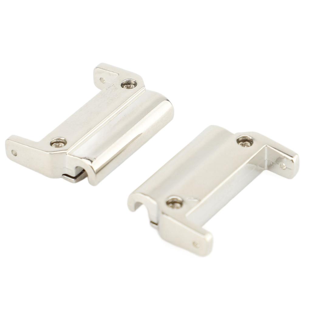 1 Pair Metal Watch Band Adapter for Quick Fit Watch Replaceable Connector for Replacement Silver