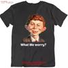 What Me Worry Alfred E Neuunisex Retro T Shirt New Size S 5xl Vintage Soft Designer Clothes Breathable Slightly Vintage